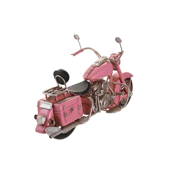 Koristehahmo DKD Home Decor 28 x 10 x 16 cm Pinkki Moottoripyörä Vihreä Keltainen Vintage (3 Kappaletta)