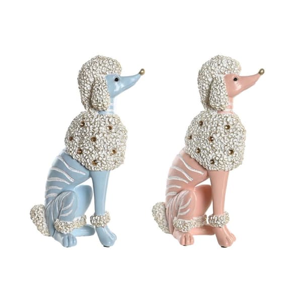 Dekorativ figur DKD Home Decor 18 x 10 x 30,5 cm Scandi Blå Pink (2 enheder)
