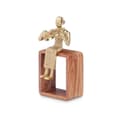 Miniatyrbild 2 av 3: Prydnadsfigur Violin Gyllene Trä Metall 13 x 27 x 13 cm