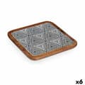 Miniatyrbillede 1 af 4: Borddekoration Hvid Brun Sort Etnisk 25 x 25 cm (6 enheder)
