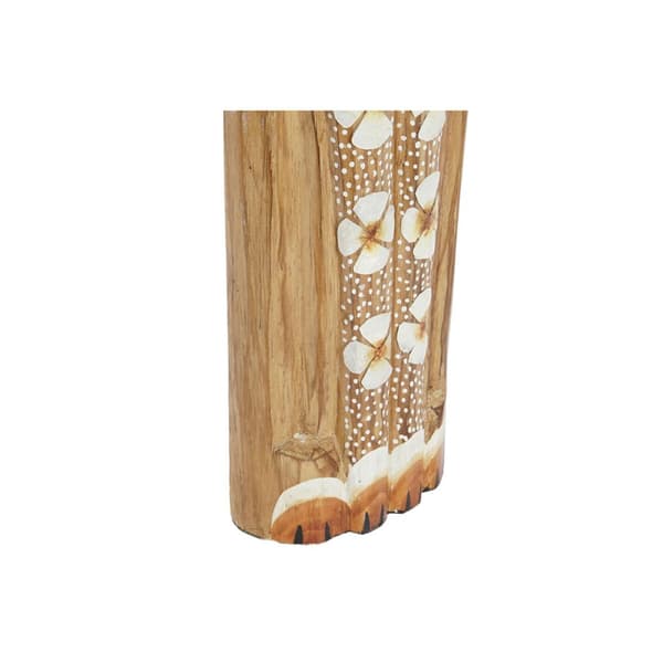 Koristehahmo DKD Home Decor Valkoinen Ruskea Koira Trooppinen 80 cm 16 x 9 x 100 cm