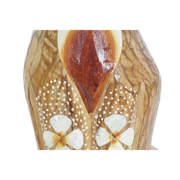 Koristehahmo DKD Home Decor Valkoinen Ruskea Koira Trooppinen 80 cm 16 x 9 x 100 cm