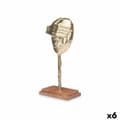 Miniatyrbillede 1 af 3: Dekorativ figur Ansigt Gylden Træ Metal 16 x 34 x 10 cm