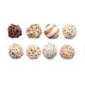 Miniatyrbillede 2 af 4: Set of Decorative Balls Hvid Brun (12 enheder)