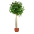 Miniatyrbillede 1 af 4: Træ Home ESPRIT Polyester Bambus 80 x 80 x 180 cm