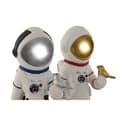 Miniatyrbild 2 av 4: Prydnadsfigur Home ESPRIT Blå Vit Röd Silvrig Kvinna Astronaut 10 x 11 x 29 cm (2 antal)