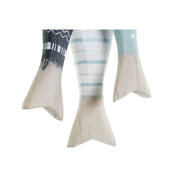 Riippuva koriste Home ESPRIT Sininen Valkoinen Luonnollinen Kalat 5 x 5 x 20 cm (2 osaa)