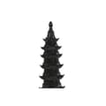 Miniatyrbillede 3 af 3: Dekorativ figur Home ESPRIT Sort Orientalsk 9 x 9 x 41 cm