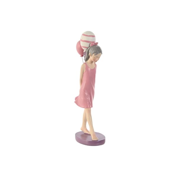 Dekorativ figur Home ESPRIT Pink Malva chica 7 x 11 x 27 cm