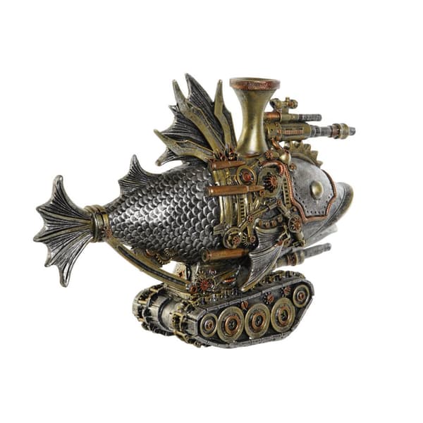 Dekorativ figur Home ESPRIT Grå Multifarvet Fisk 31,5 x 9 x 22 cm