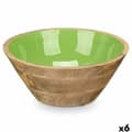 Pikkukuva 1 / 5: Kulho MALI-701 G Vihreä Emali Mangopuu 24,3 x 10,5 x 24,3 cm (6 osaa)
