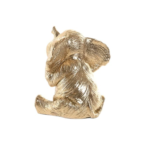Prydnadsfigur Home ESPRIT Gyllene Elefant 13 x 12 x 14 cm (3 antal)