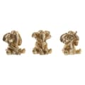 Miniatyrbild 1 av 3: Prydnadsfigur Home ESPRIT Gyllene Elefant 13 x 12 x 14 cm (3 antal)