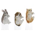 Miniatyrbild 1 av 3: Prydnadsfigur Home ESPRIT Vit Brun Grå Orange djur 9 x 9 x 15,5 cm (3 antal)