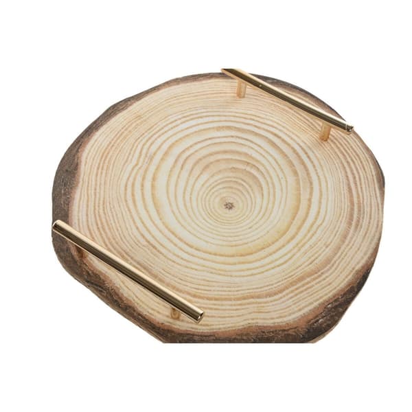 Bordsdekoration Home ESPRIT Brun Gyllene 30 x 30 x 4 cm (2 antal)