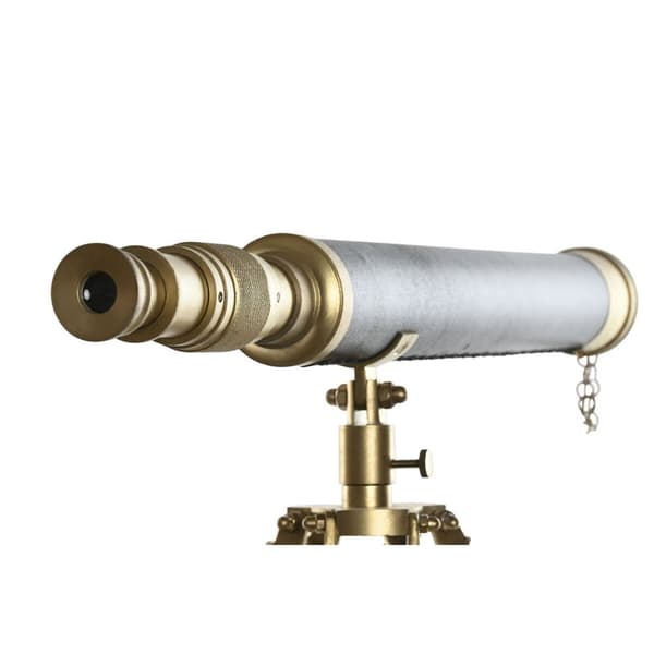 Prydnadsfigur Home ESPRIT Brun Gyllene Vintage teleskop 63 x 40 x 70 cm