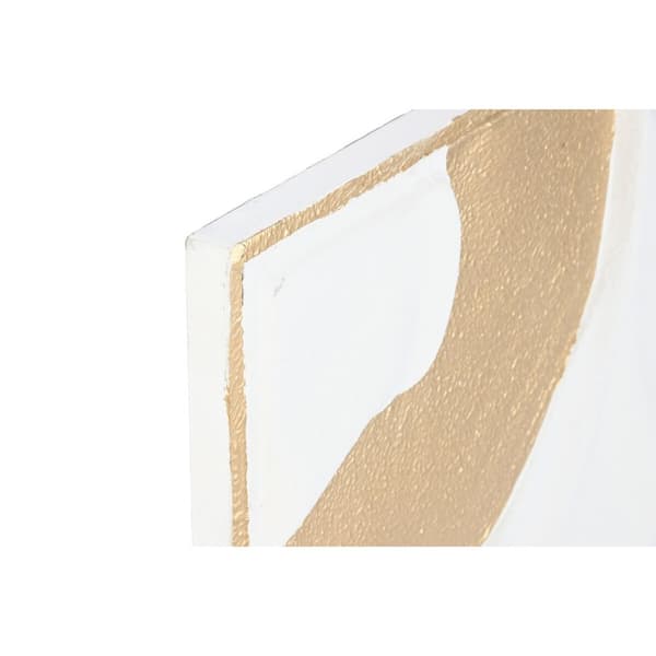 Vægdekoration Home ESPRIT Hvid Gylden Moderne 48 x 2,5 x 80,5 cm (2 enheder)