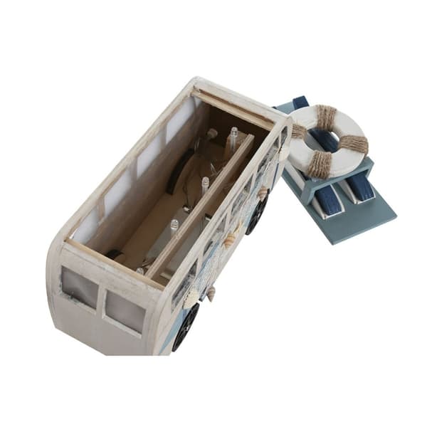Koristehahmo Home ESPRIT Sininen Valkoinen Terrakotta 22 x 7 x 14 cm (2 osaa)