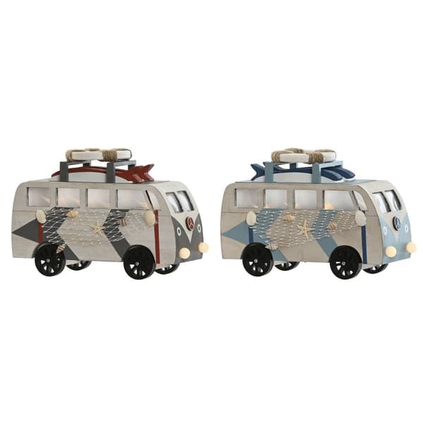 Koristehahmo Home ESPRIT Sininen Valkoinen Terrakotta 22 x 7 x 14 cm (2 osaa)
