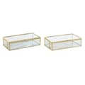 Pikkukuva 1 / 3: Korurasia DKD Home Decor Kullattu Metalli Kristalli 20 x 11 x 5 cm 22 x 12 x 7 cm (2 osaa)