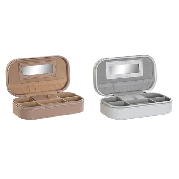 Korurasia DKD Home Decor Sininen Harmaa Kameli Vaaleanpunainen Polyuretaani Peili 18,5 x 10 x 5 cm (2 osaa)