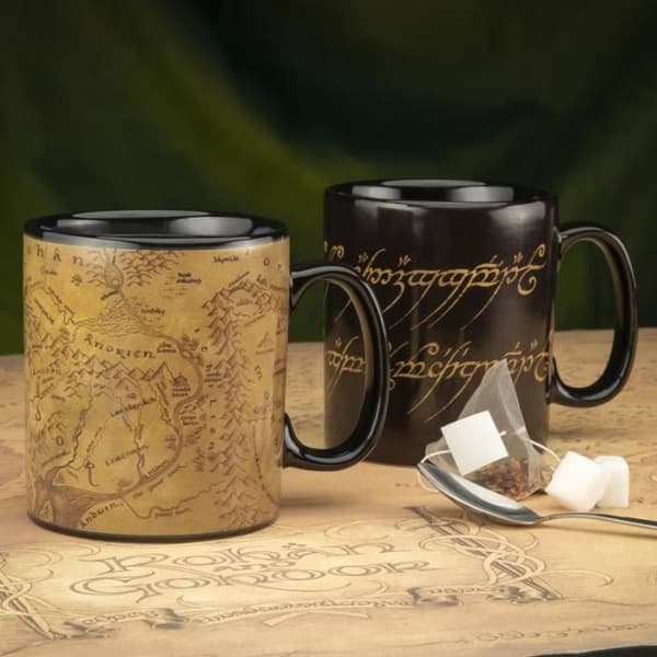 Sagan om ringen extra stor 550 ml värmeväxlingsmugg för hobbitfans- USED