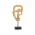 Miniatyrbillede 2 af 3: Dekorativ figur Ansigt Gylden 19,5 x 38 x 10,5 cm (4 enheder)