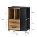 Miniatyrbillede 3 af 10: Mobil Arkivskab, ASK01-PF, 60x40x75 cm, Brun