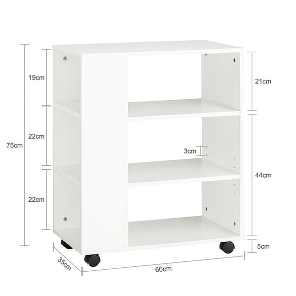 Sofabord, FBT68-W, 60x35x75 cm, Hvid