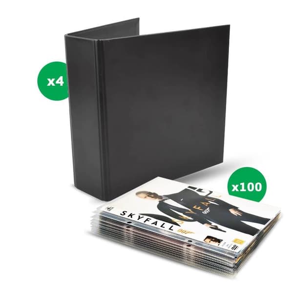 DVD paket - 100 Single DVD fickor, 4 DVD Pärmar