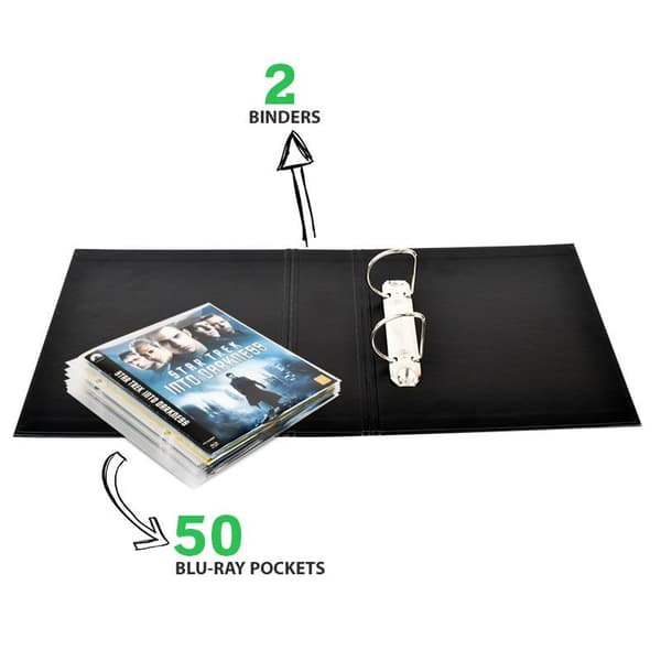 Blu-Ray sampak - 50 Blu-Ray Lommer, 2 ringbind