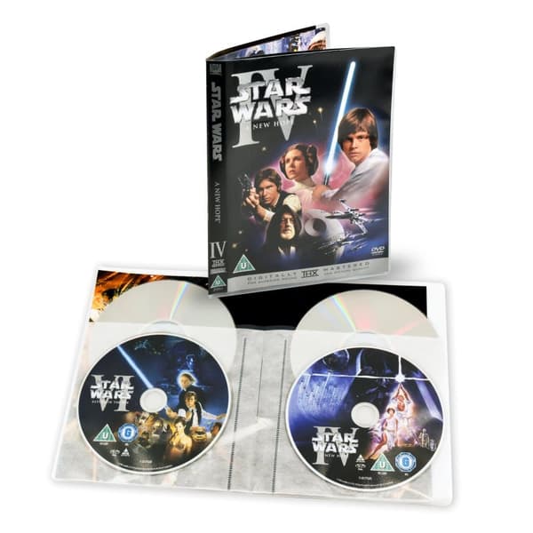 4 disk DVD-lommer med filt - 10 stk.