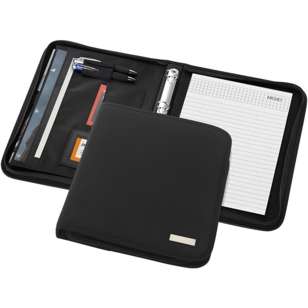 Bullet Stanford A4 Zipper Portfolio Deluxe Solid Black 28 x 34 x 4 cm