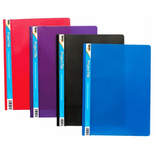 Tiger Stationery A4-projektmapper (pakke med 25) Assorted A4