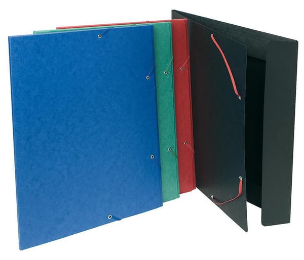 Gummibandsmapp 3-klaff A3 600g sort