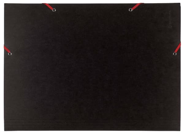 Gummibandsmapp 3-klaff A3 600g sort