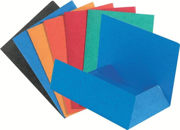 Mapp EXACOMPTA 3-klaff 400g A4 sort 50st