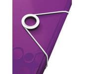 Gummibandsmapp LEITZ WOW 3-kl A4 PP lila