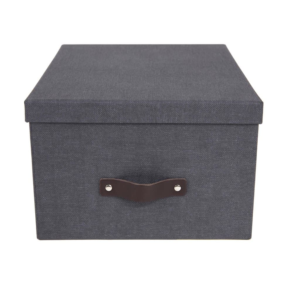 Förvaringsbox m.lock kartong svart