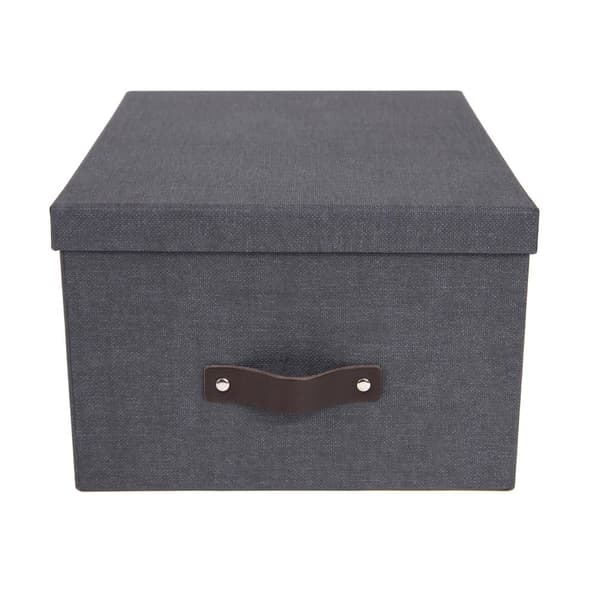Förvaringsbox m.lock kartong svart