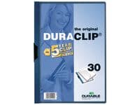 Klämmapp Duraclip 2200 A4 3mm blå 25st