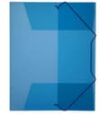 Miniatyrbild 2 av 2: Gummibandsmapp plast 3-kl A4 transp/blå 10st