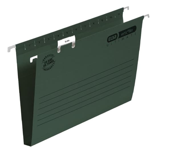 Hängmapp ELBA Vertic Folio 30mm grön 50st