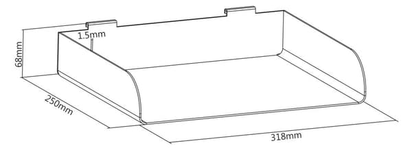Document/telephone holder for slatwall panel (DELO-0151)