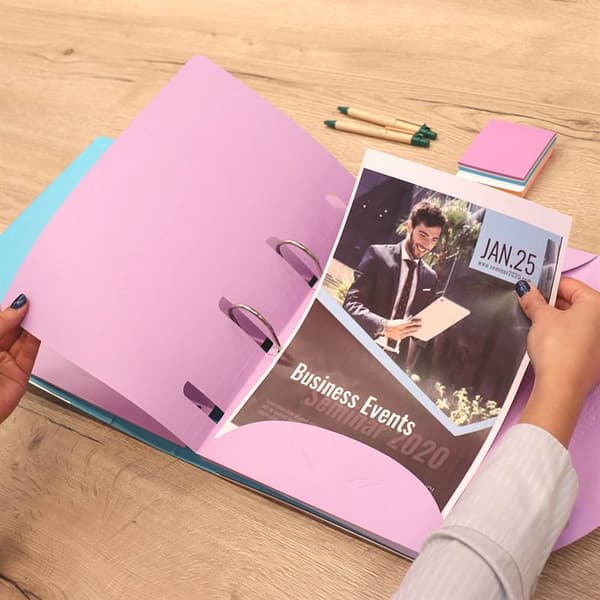 A4 Smartfolders - 6 mappar i olika färger - GLOSSY VERSION