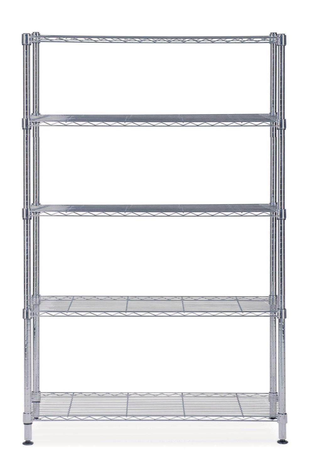 Hylla ALBA 5 hyllplan 200x120x35cm krom