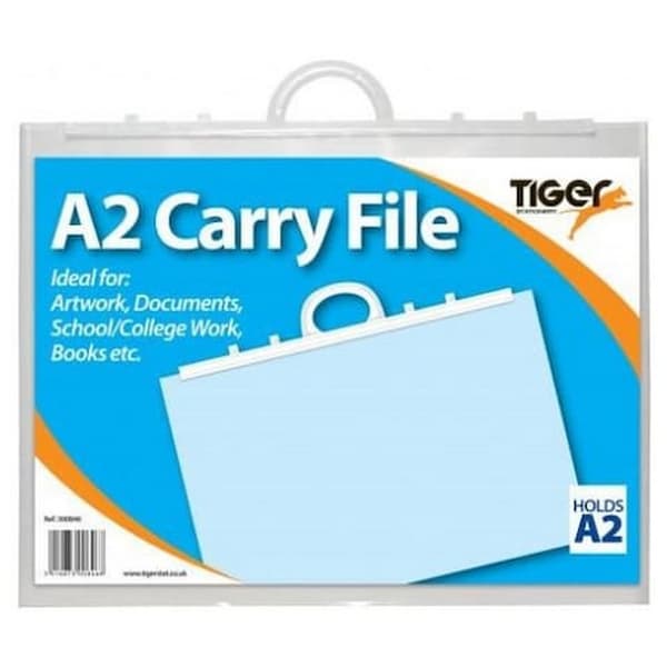 Tiger Stationery Handle A2 Carry File Clear One Size