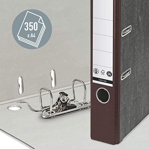 Leitz Quality Lever Arch Viila 180° A4 hiilineutraali 100 % kierrätetty pahvi Ohut 5,2 cm selkä Pilvi Marmori Paperi Ruskea Selkä 10505056