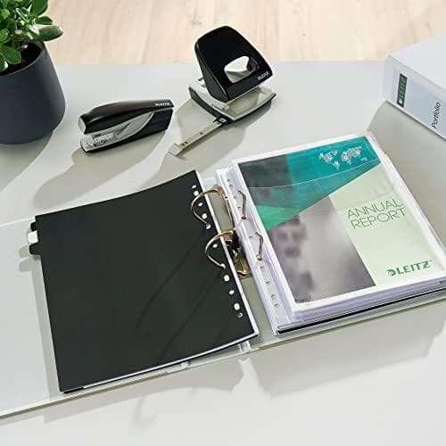 Leitz Quality Lever Arch Viila 180° A4 hiilineutraali 100 % kierrätetty pahvi Ohut 5,2 cm selkä Pilvi Marmori Paperi Ruskea Selkä 10505056