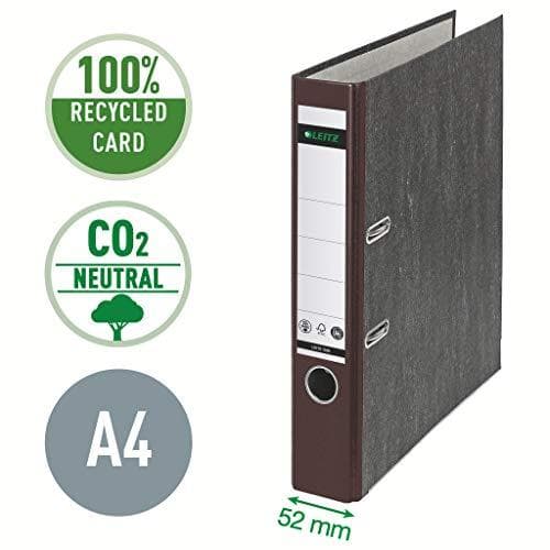 Leitz Quality Lever Arch Viila 180° A4 hiilineutraali 100 % kierrätetty pahvi Ohut 5,2 cm selkä Pilvi Marmori Paperi Ruskea Selkä 10505056